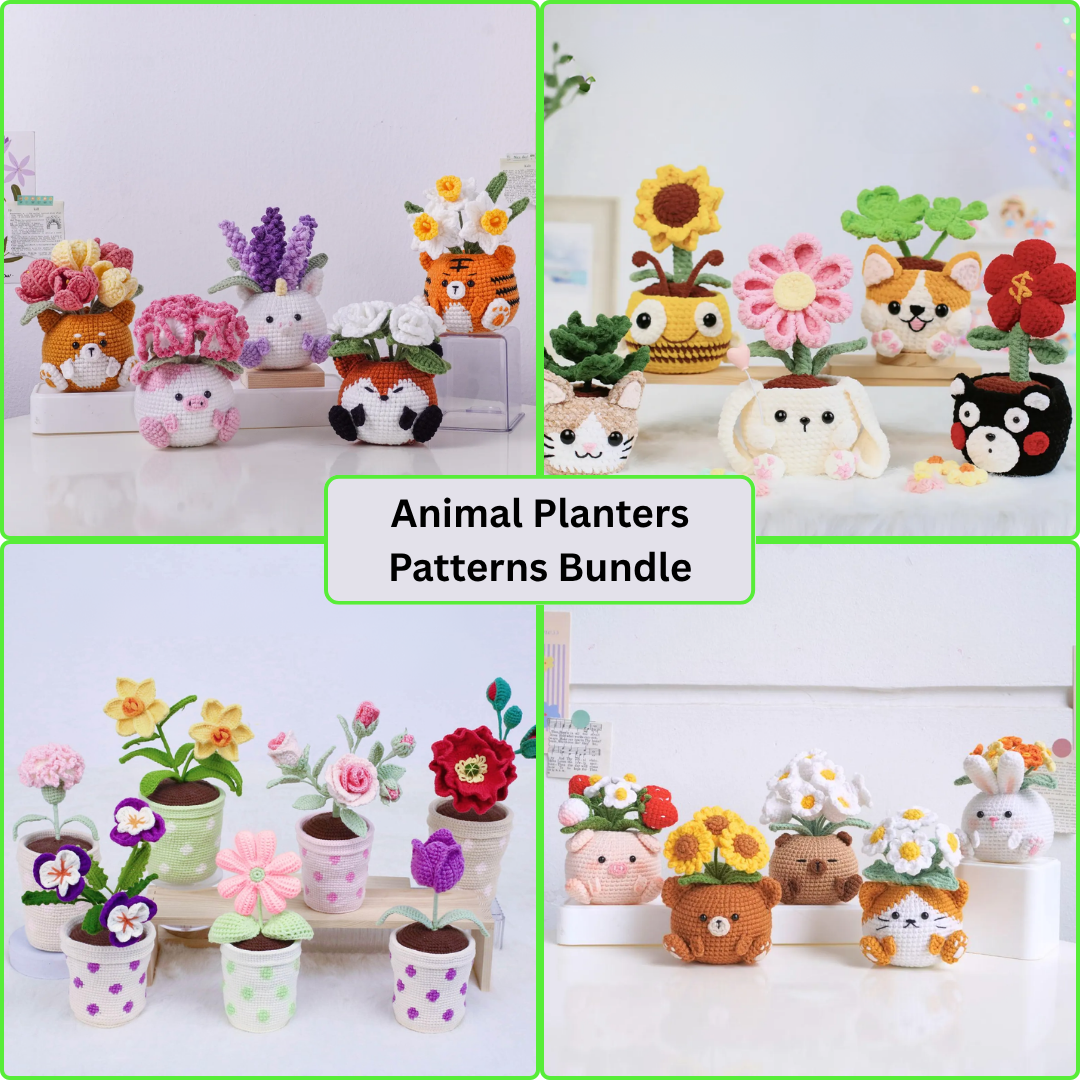 Animal PLanters Bundle Pattern